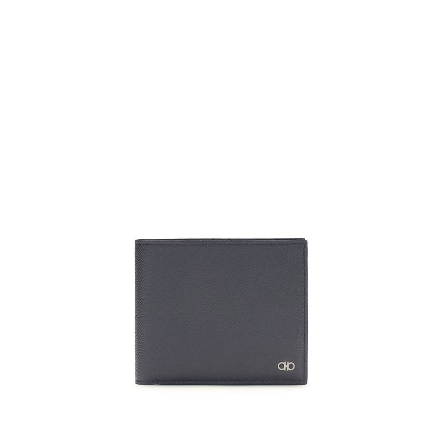 Ferragamo 100% Calf Leather Bos Taurus wallet in blue