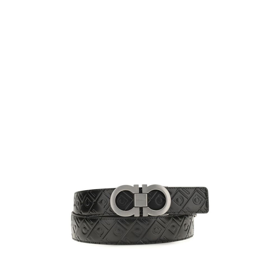 Ferragamo 100% Calf Leather Bos Taurus belt in black