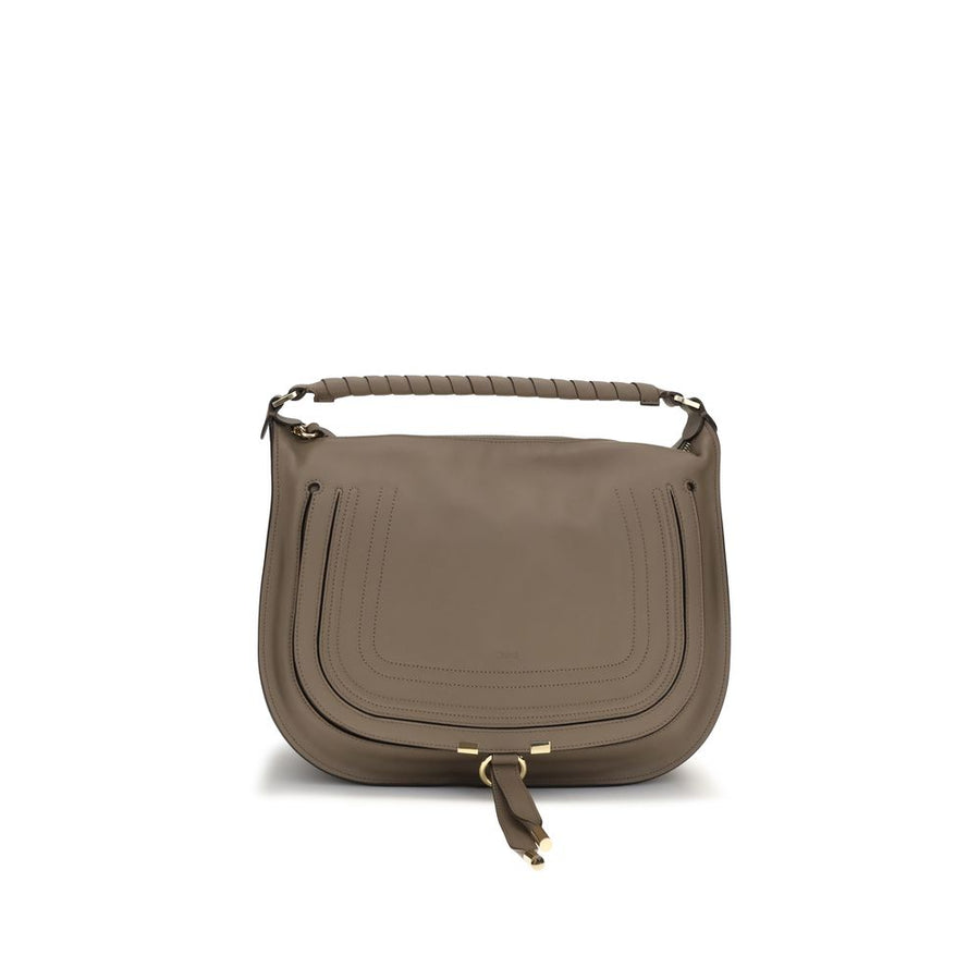 Chloé 100% Calf Leather Bos Taurus shoulder bag in beige