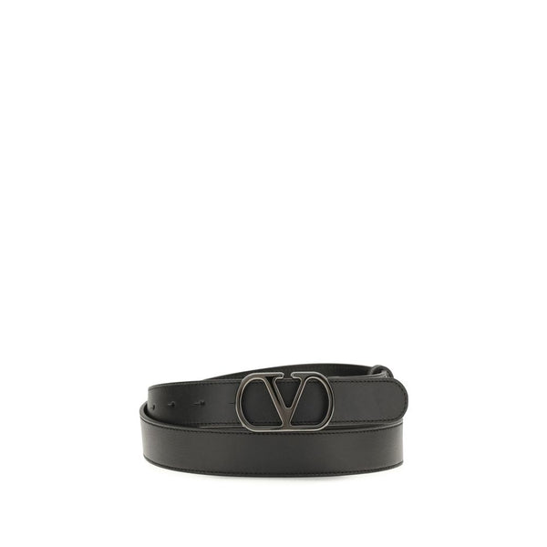 Valentino Garavani 100% Calf Leather Bos Taurus belt in black