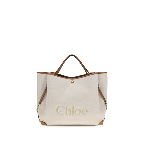 Chloé 100% Cotton tote bag in beige