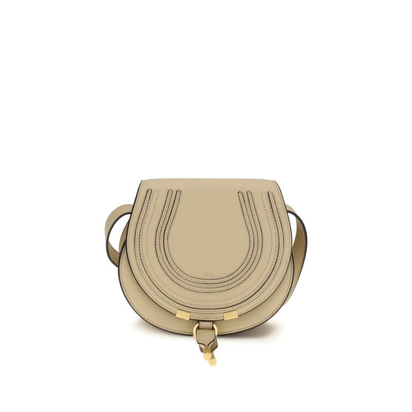 Chloé 100% Calf Leather Bos Taurus shoulder bag in beige