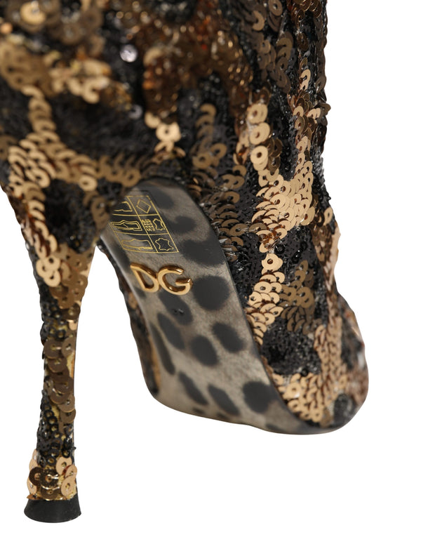 Dolce & Gabbana 95% Viscose boot in gold