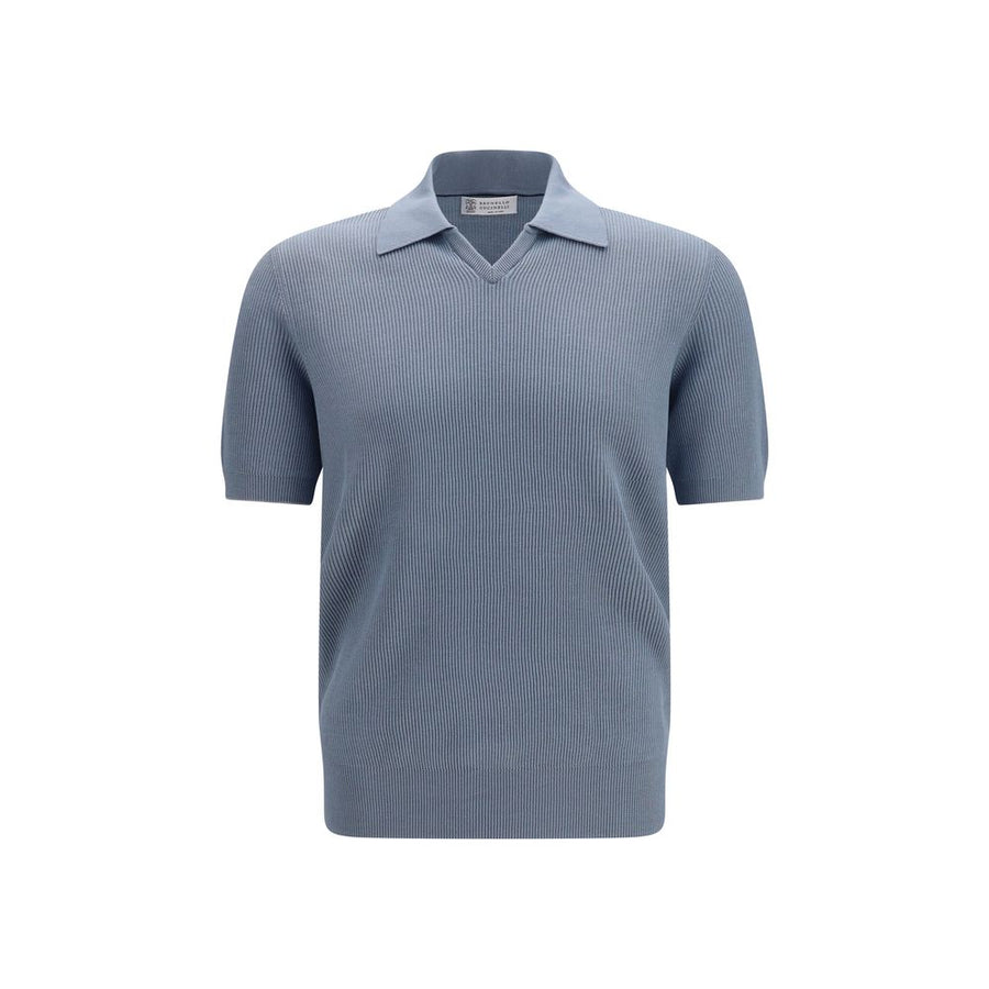 Brunello Cucinelli 100% Cotton polo shirt in blue