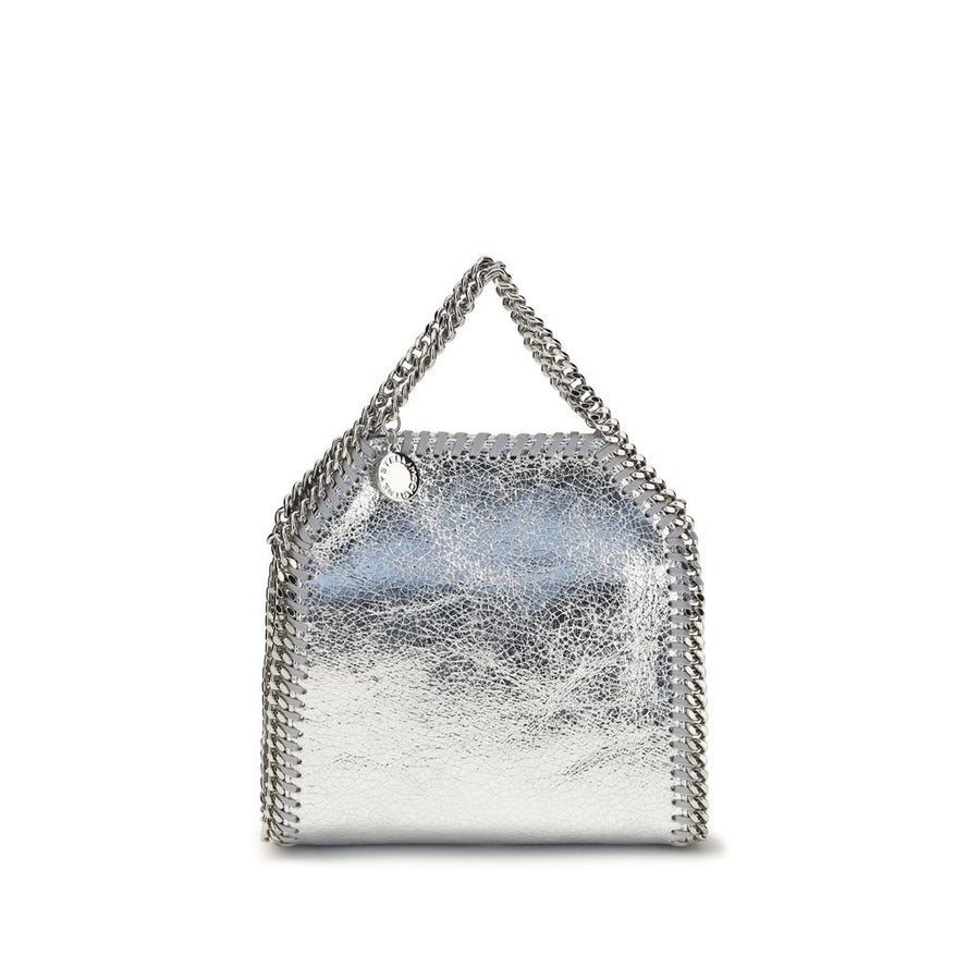 Stella McCartney 100% Polyester top handle bag in silver
