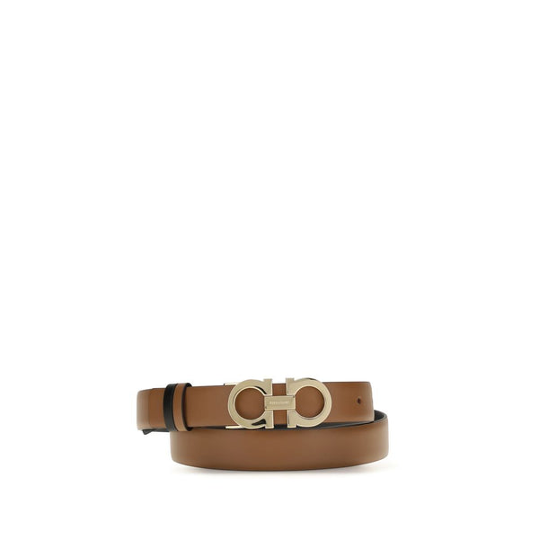 Ferragamo 100% Calf Leather Bos Taurus belt in brown