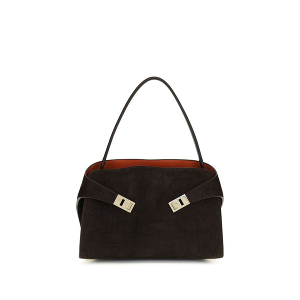 Ferragamo 100% Calf Leather Bos Taurus shoulder bag in brown