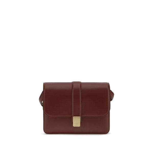 Khaite 100% Calf Leather Bos Taurus shoulder bag in bordeaux