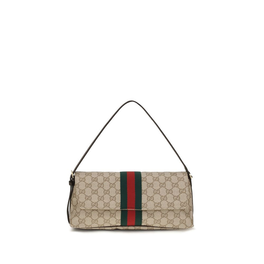 Gucci 45% Cotton shoulder bag in beige