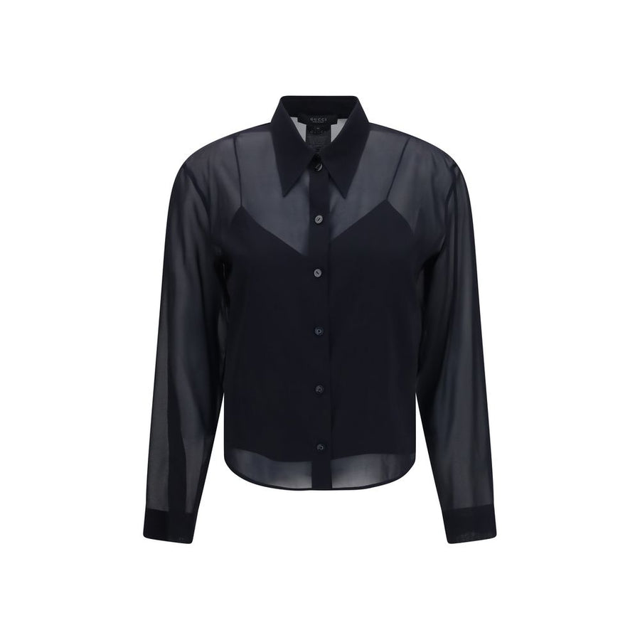 Gucci 88% Silk blouse in black