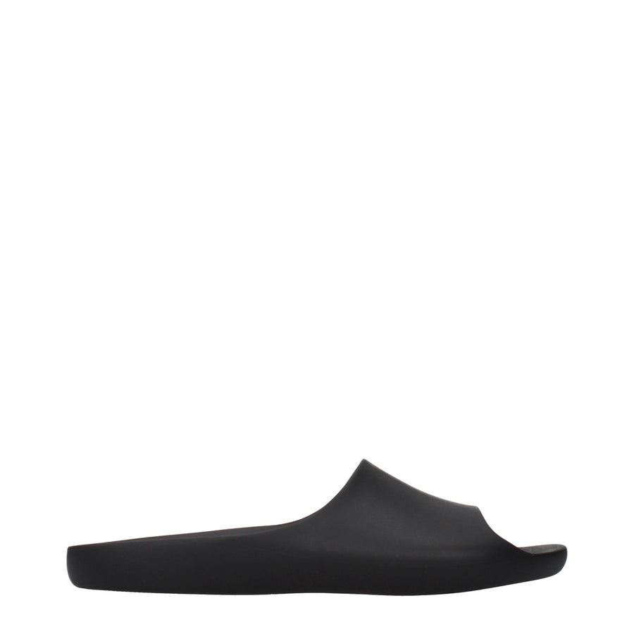 The Row slippers in black