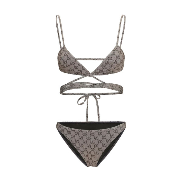 Gucci 77% Polyester 23% Elastane bikini in beige