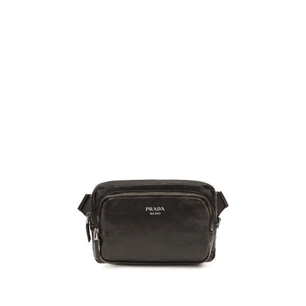 Prada 100% Calf Leather Bos Taurus shoulder bag in brown
