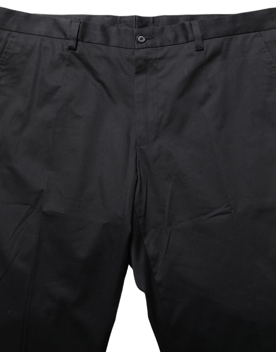 Dolce & Gabbana 97% Cotton 3% Elastane trousers in black