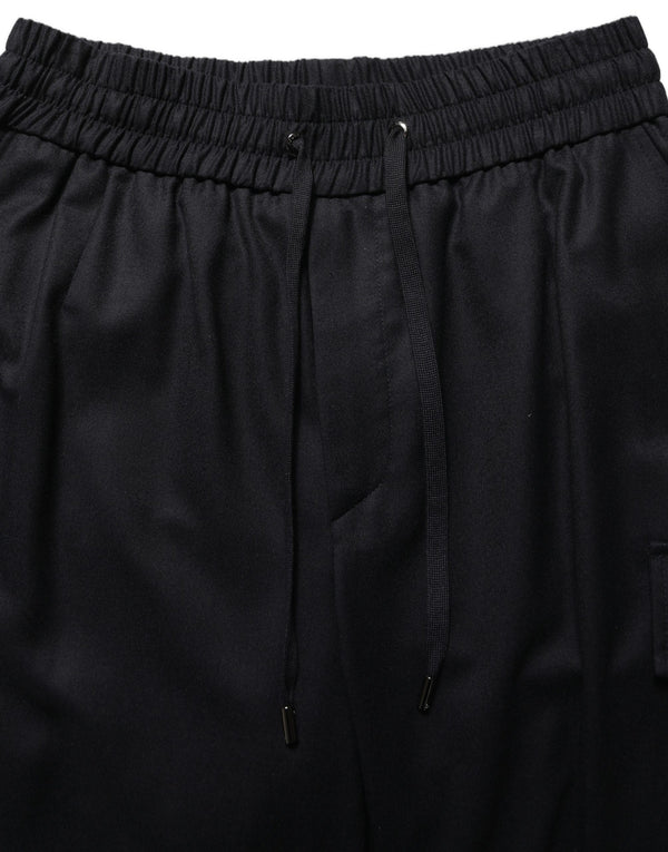 Dolce & Gabbana 50% Cashmere 50% Nylon joggers in black