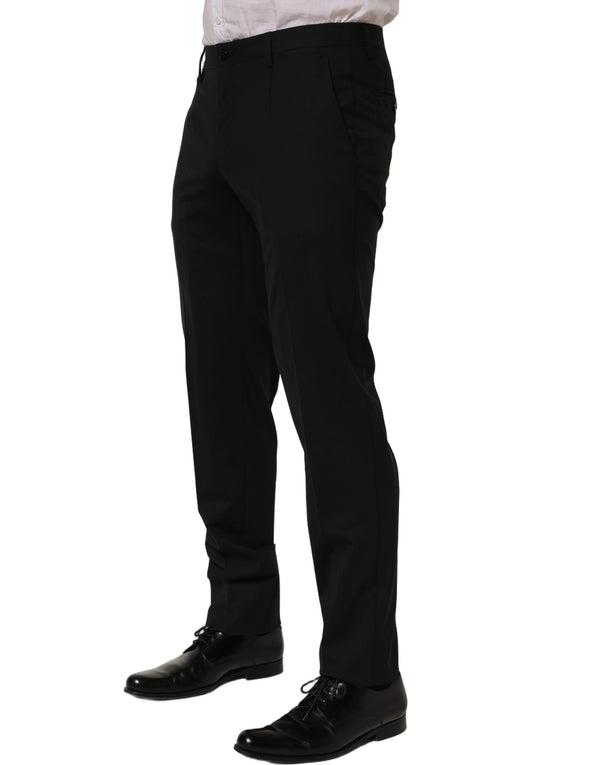 Dolce & Gabbana 97% Virgin Wool 3% Elastane; Lining: 70% Viscose 30% Cupro trousers in black