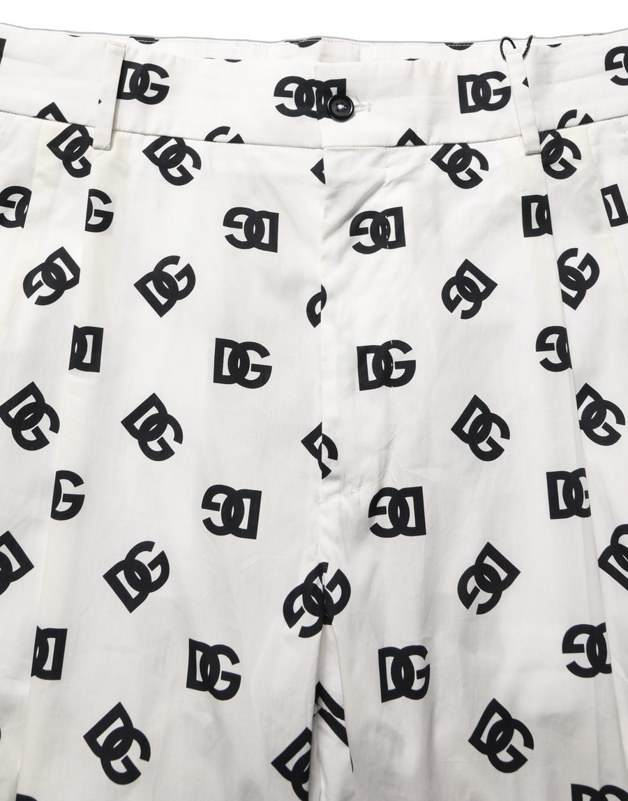 Dolce & Gabbana 100% Cotton trousers in white