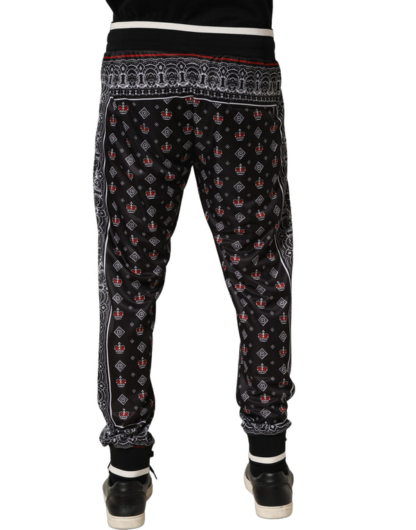 Dolce & Gabbana 100% Polyester joggers in black