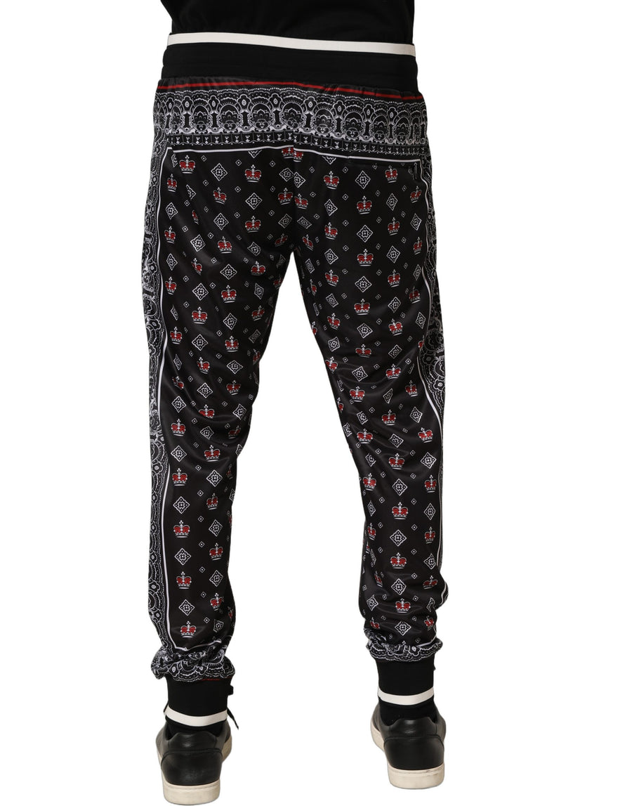 Dolce & Gabbana 100% Polyester joggers in black