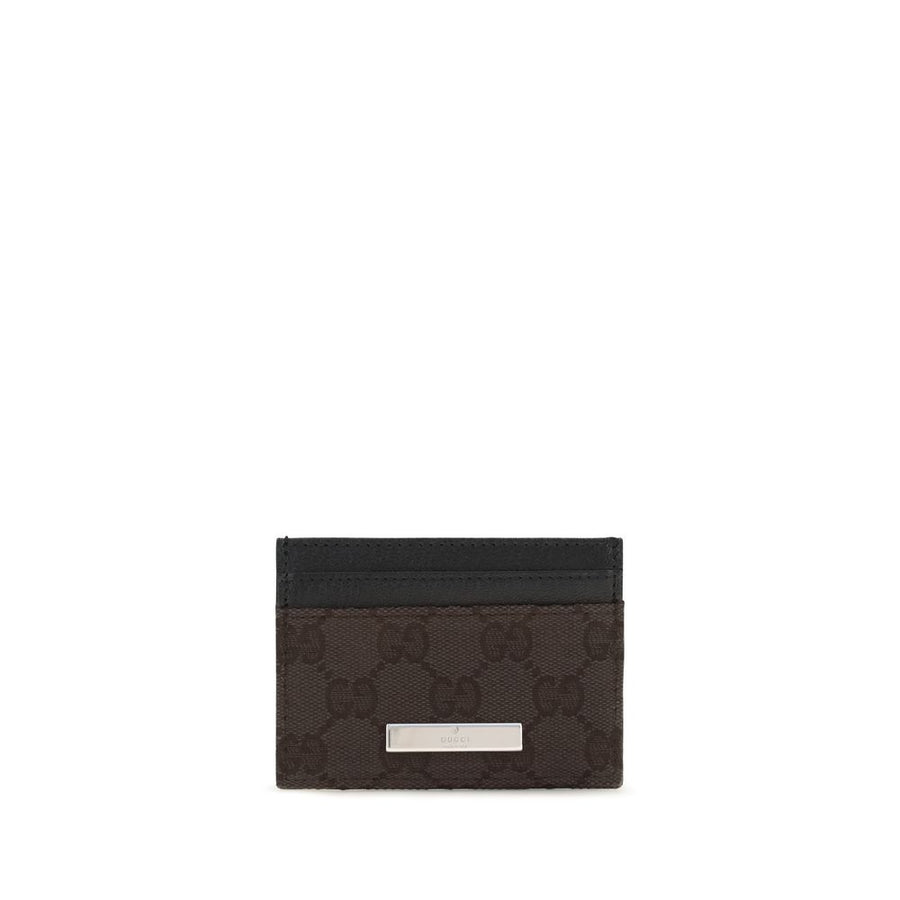 Gucci 52% Polyester card case in brown