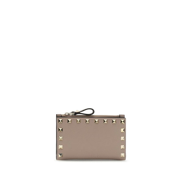 Valentino Garavani 100% Calf Leather Bos Taurus wallet in beige