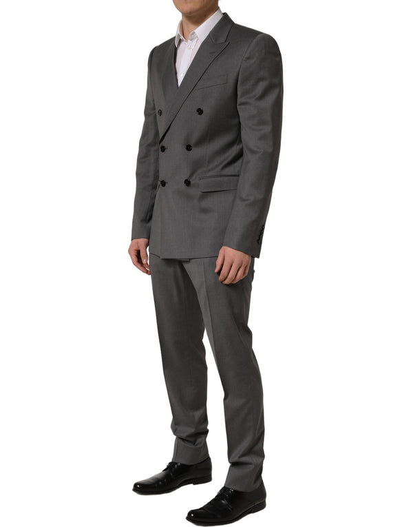 Dolce & Gabbana 98% Virgin Wool pant suit in gray