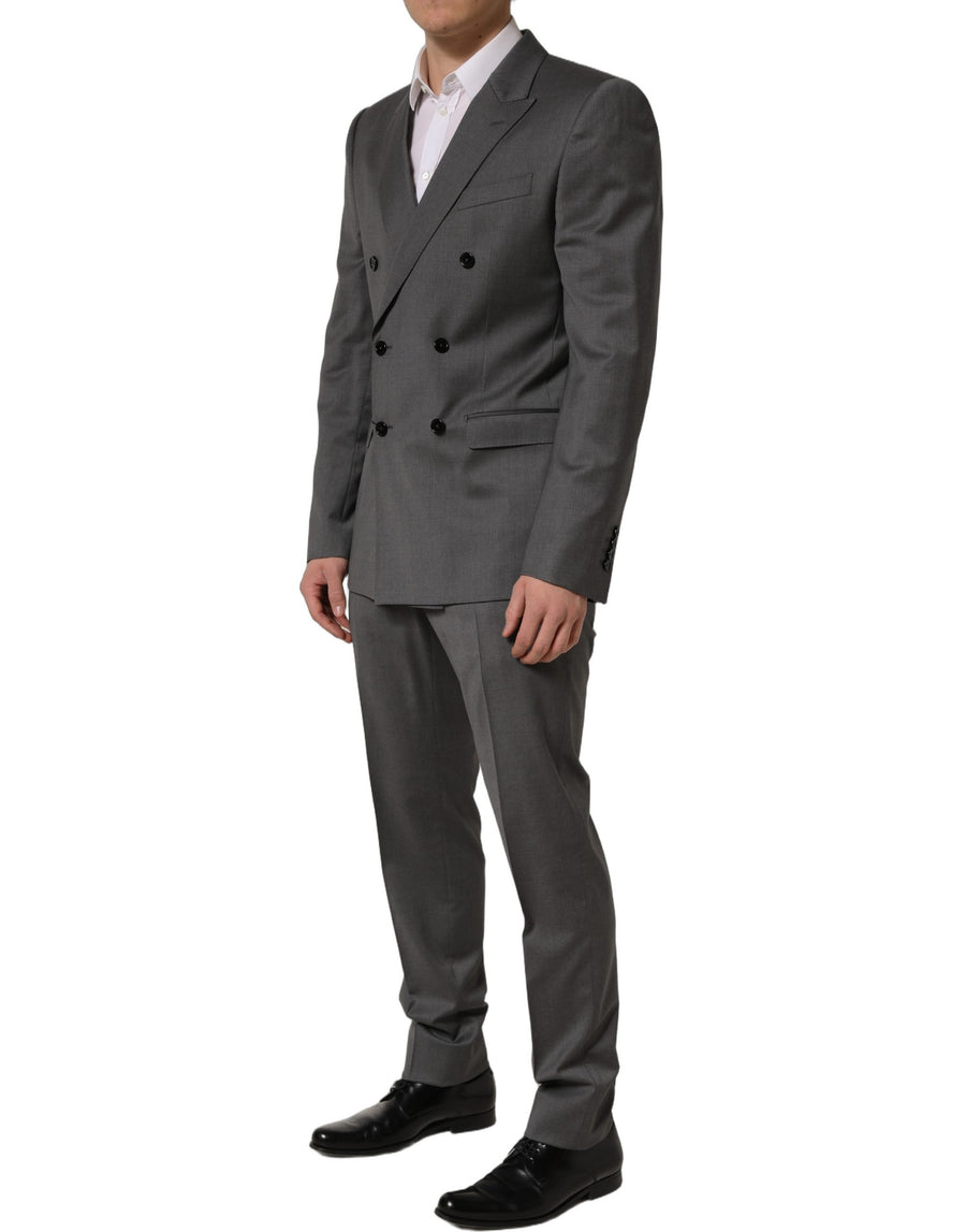 Dolce & Gabbana 98% Virgin Wool pant suit in gray