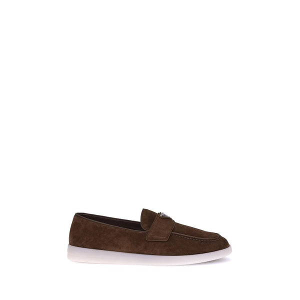 Prada 100% Calf Leather Bos Taurus loafer in brown