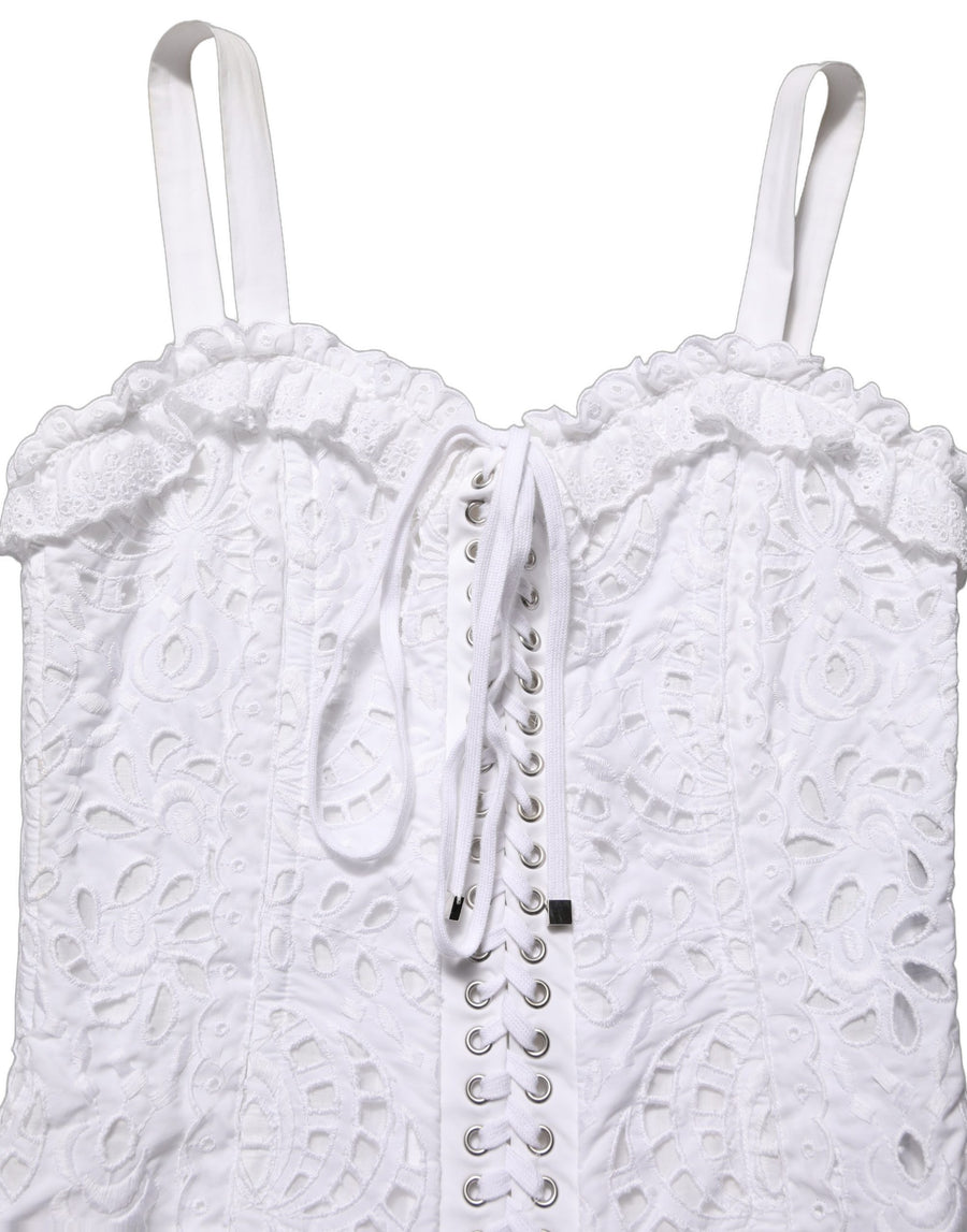 Dolce & Gabbana 81% Cotton dress in white