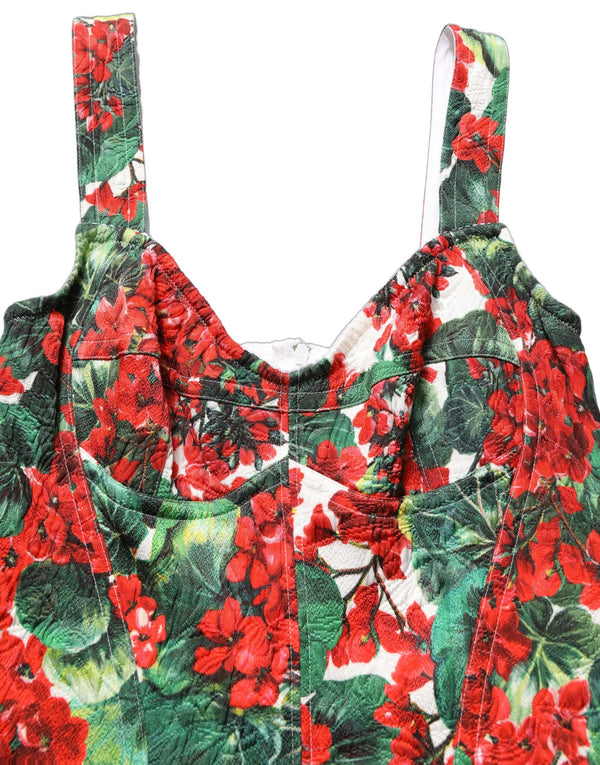 Dolce & Gabbana 35% Cotton 34% Viscose 24% Nylon 7% Elastane; Lining: 96% Silk 4% Elastane dress in multicolor