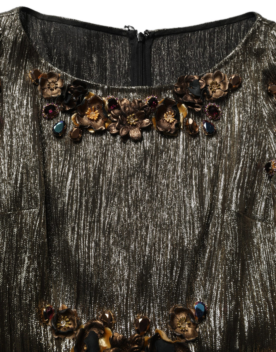 Dolce & Gabbana 58% Silk dress in gold