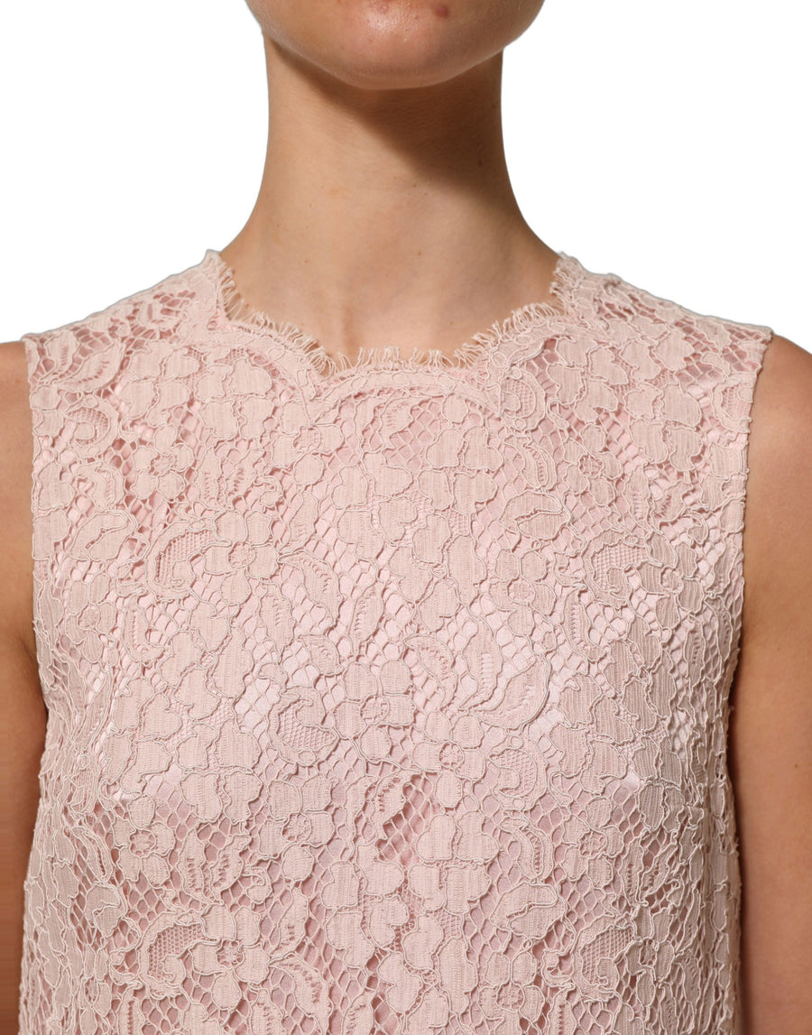 Dolce & Gabbana 75% Cotton 15% Viscose 10% Nylon; Lining: 86% Silk 8% Cotton 4% Elastane 2% Nylon dress in pink