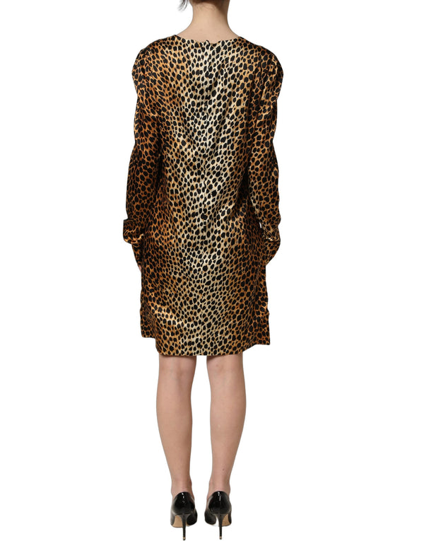 Dolce & Gabbana 92% Silk 8% Elastane dress in brown