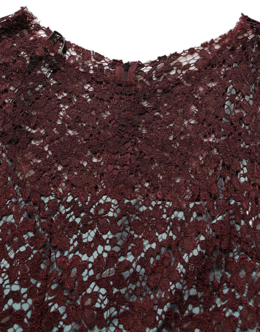 Dolce & Gabbana 50% Silk dress in burgundy