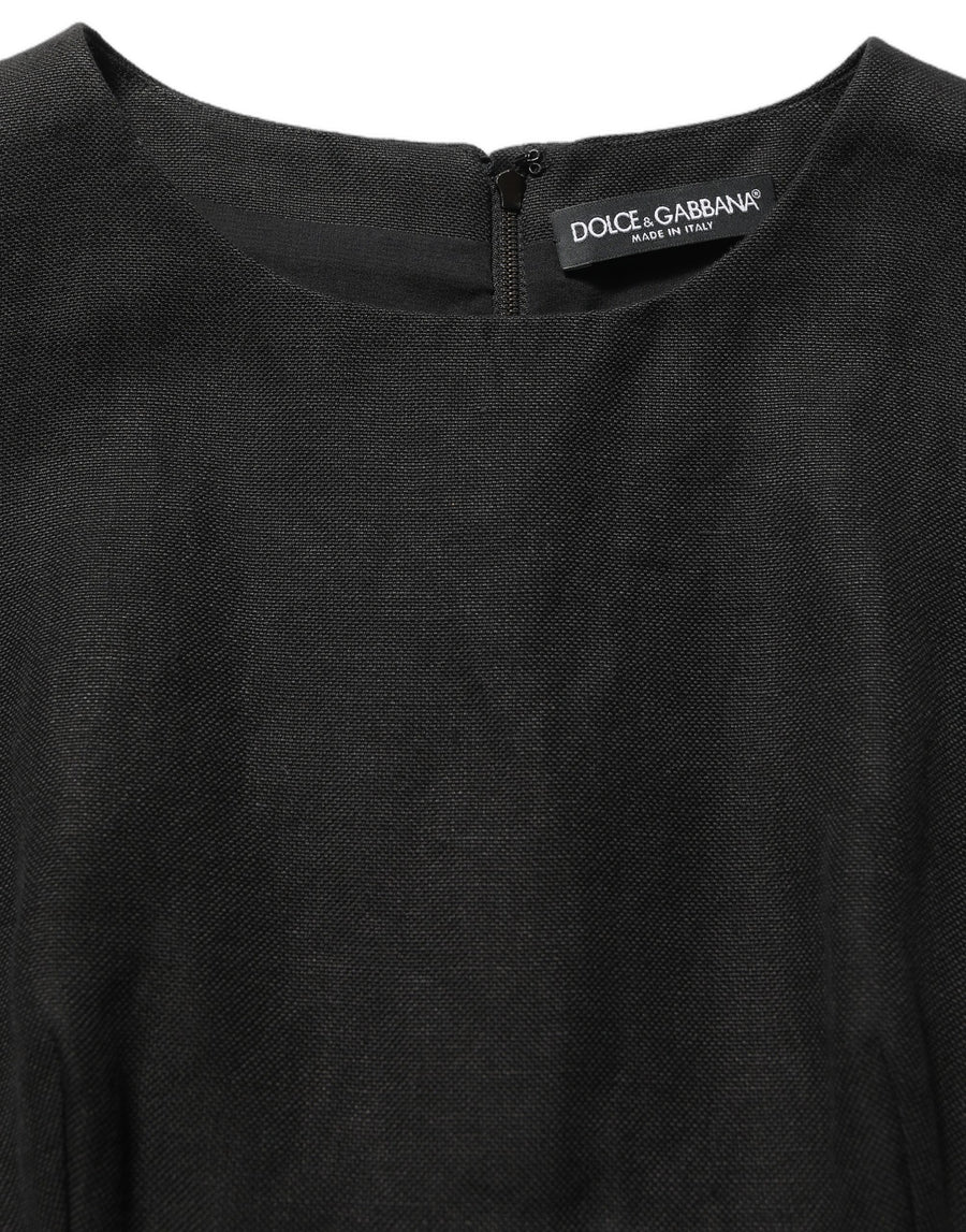 Dolce & Gabbana 40% Flax 33% Cotton 15% Ramie 12% Nylon tunic in black