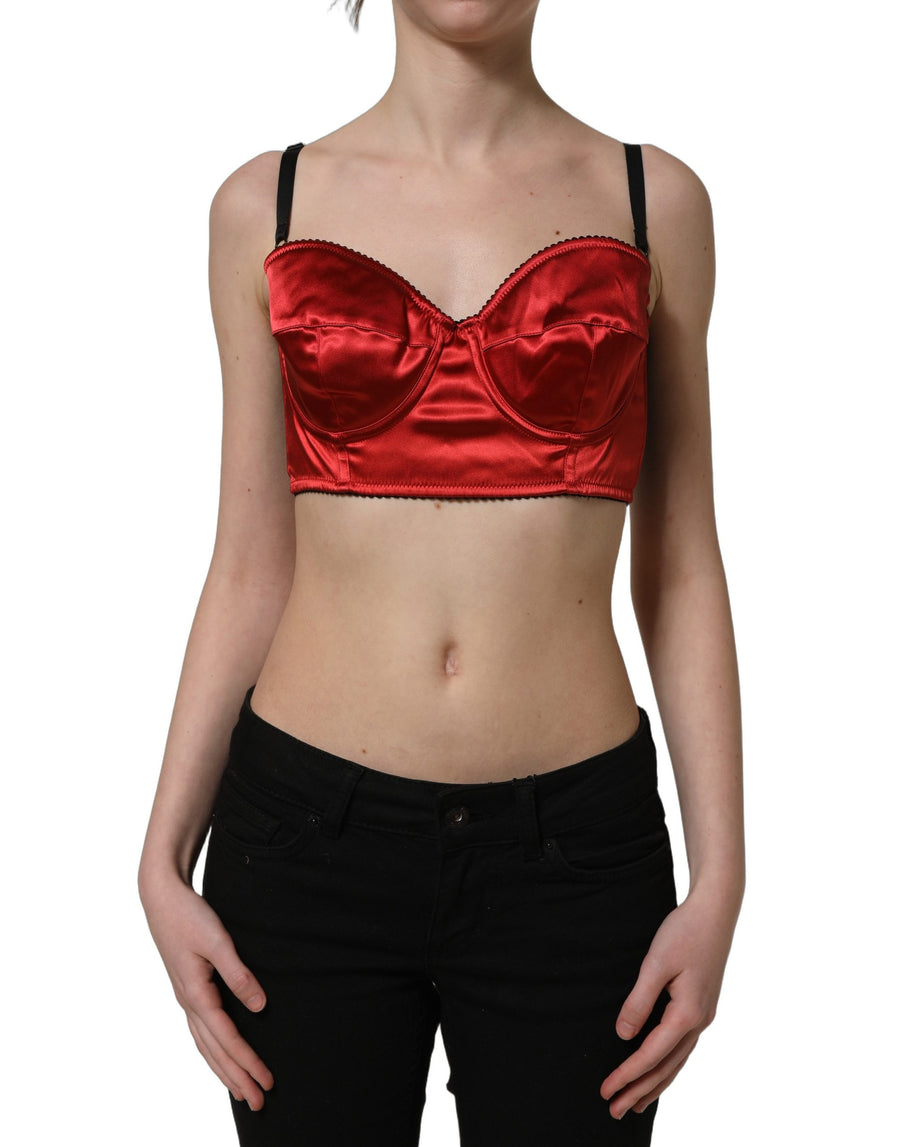 Dolce & Gabbana 90% Polyester tank top in red