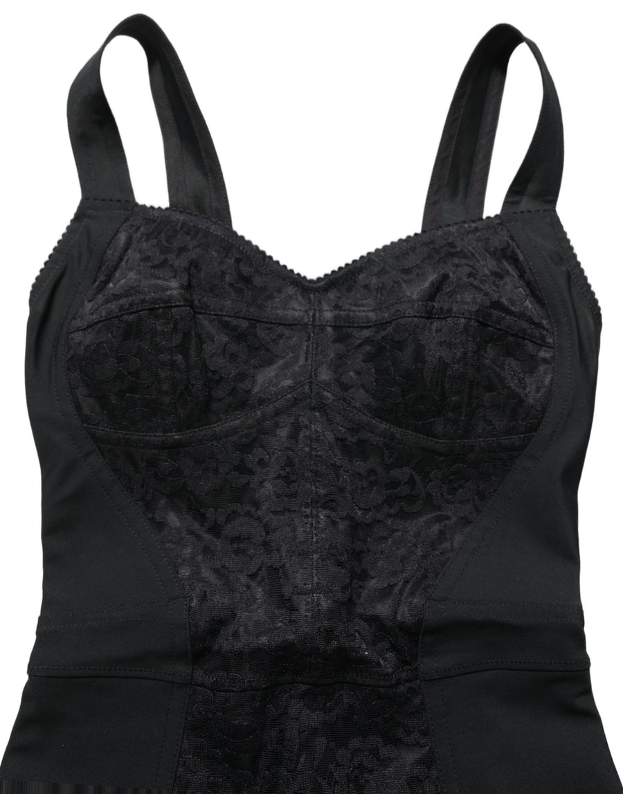 Dolce & Gabbana 85% Nylon 15% Elastane bodysuit in black