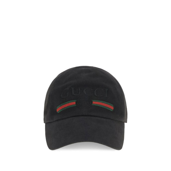 Gucci GU8757364HBKG1060BB 100% Cotton baseball cap in black