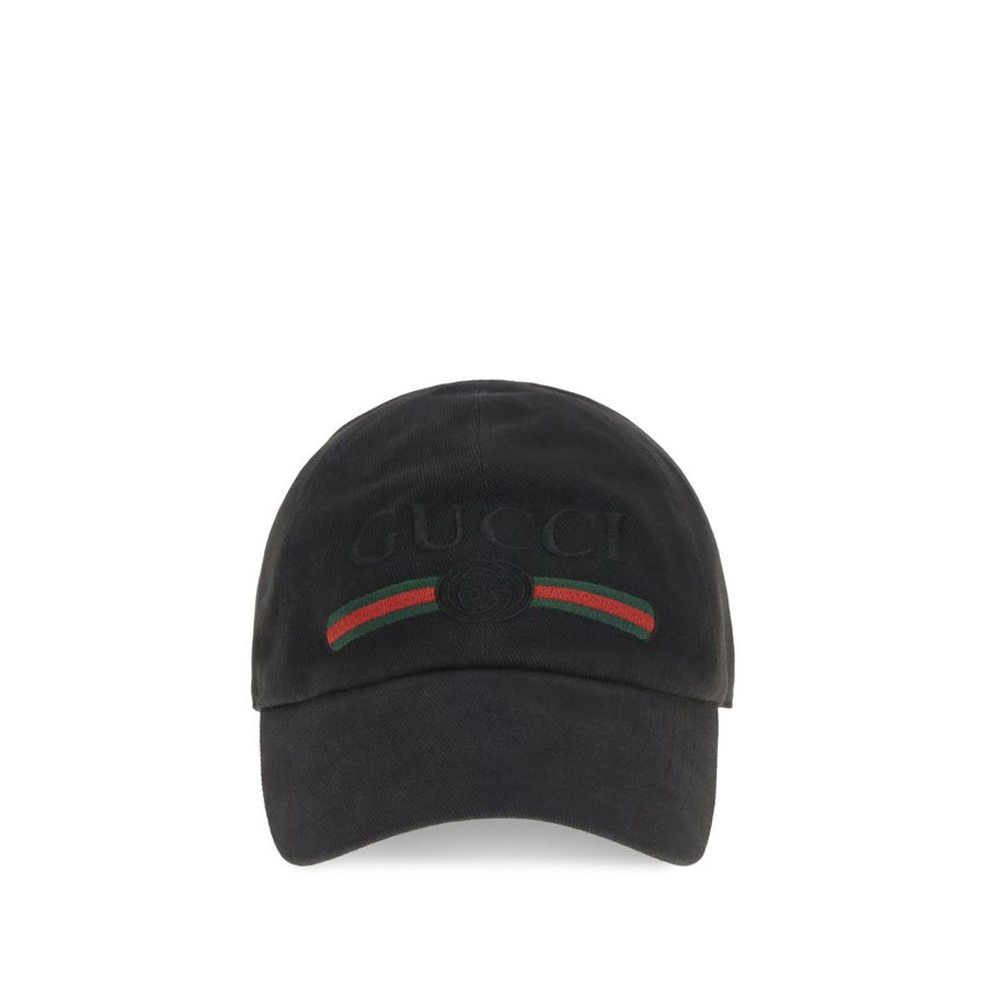 Gucci GU8757364HBKG1060BB 100% Cotton baseball cap in black
