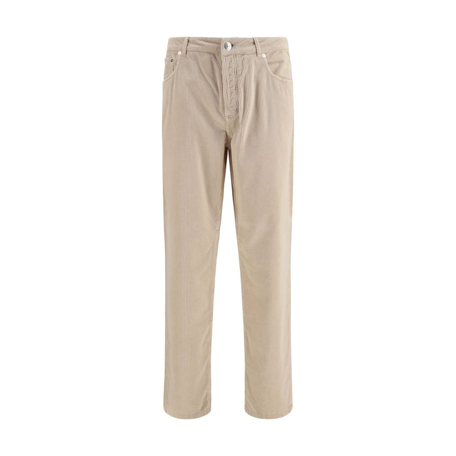 Brunello Cucinelli 97% Cotton 3% Elastane chinos in beige