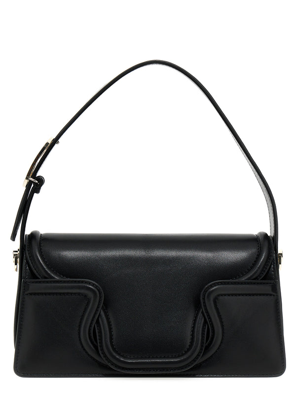 Valentino Garavani 100% leather shoulder bag in black