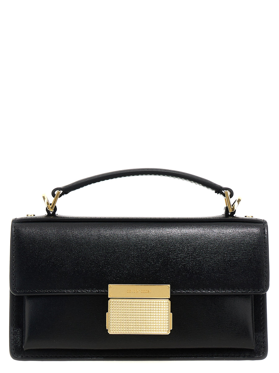 Golden Goose 100% cow leather top handle bag in black