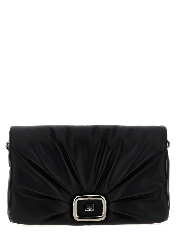 Roger Vivier 100% napa leather shoulder bag in black
