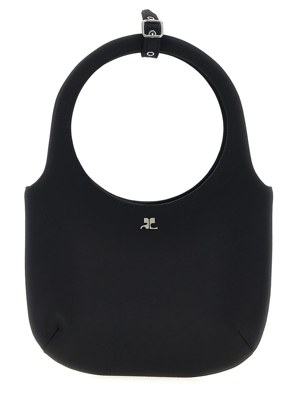 CourrèGes 97% Polyester shoulder bag in black