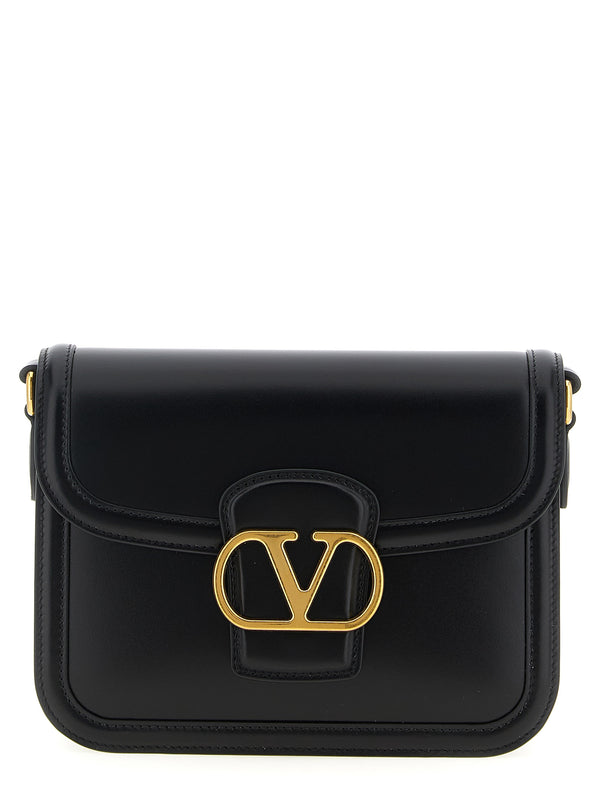 Valentino Garavani 100% calfskin leather crossbody bag in black