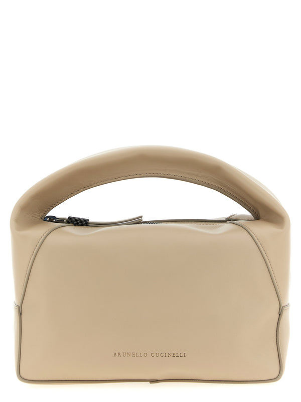 Brunello Cucinelli 100% Leather shoulder bag in beige