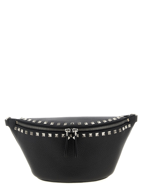 Valentino Garavani 100% calfskin leather (Bos Taurus) belt bag in black