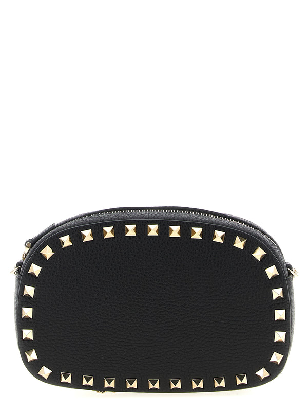 Valentino Garavani 100% calfskin leather crossbody bag in black