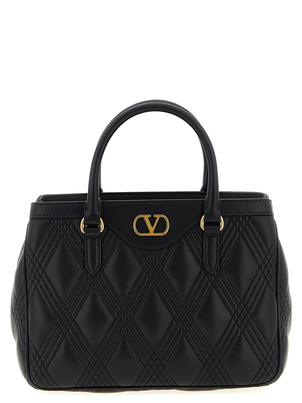 Valentino Garavani 100% Lamb Leather top handle bag in black