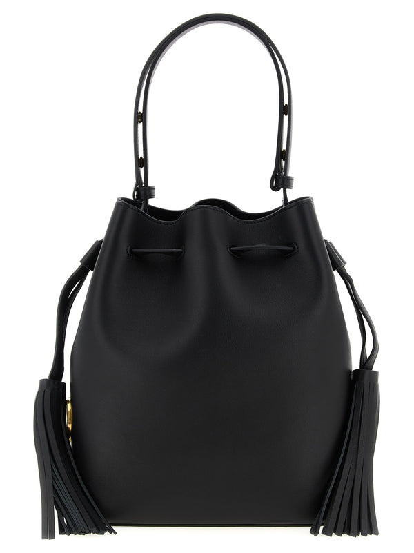 Valentino Garavani 100% calfskin leather shoulder bag in black